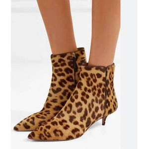 AQUAZZURA Women’s Quant haircalf ankle booties boots Zip / Italy / Sz‎ 36.5 Sz 6